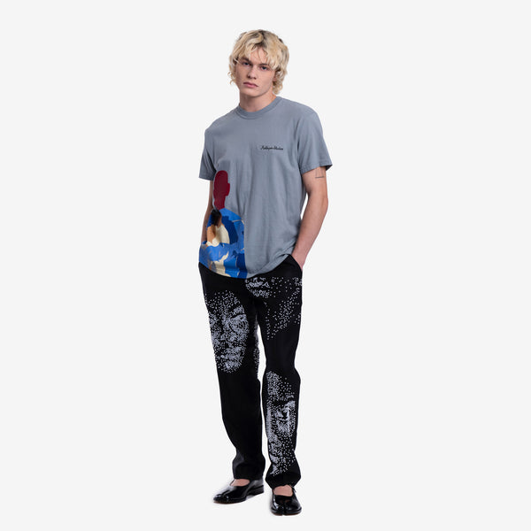 Kidsuper Mens Portrait T-Shirt in Gray