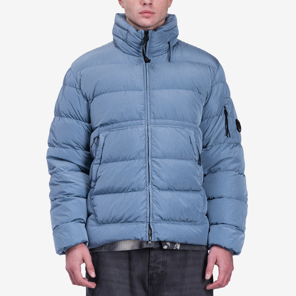 Mens C.P. Company Chrome-R Down Jacket in Flint Stone