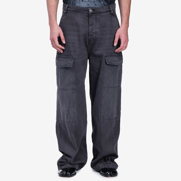 Mens AMI Paris - Worker Baggy Jeans in Black