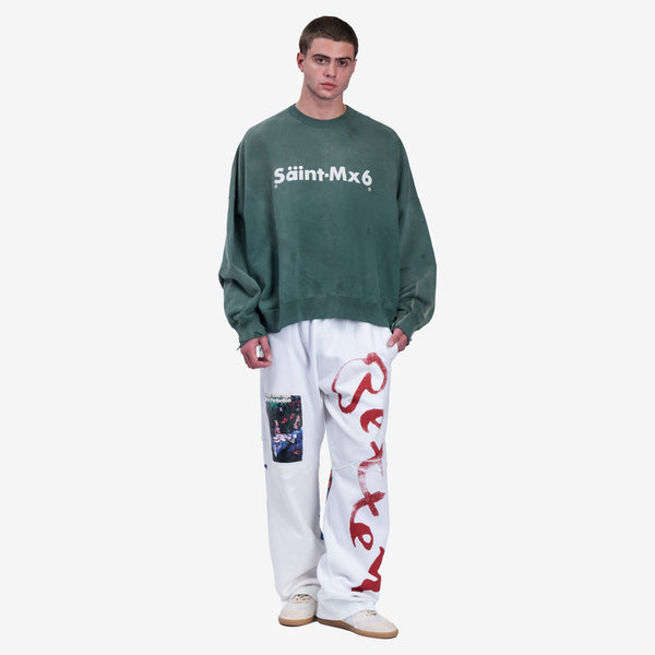 Saint Mxxxxxx Mens Youth Sweatshirt in Green