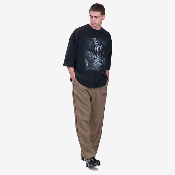 Mens Willy Chavarria Crucifixion Buffalo T-Shirt in Black