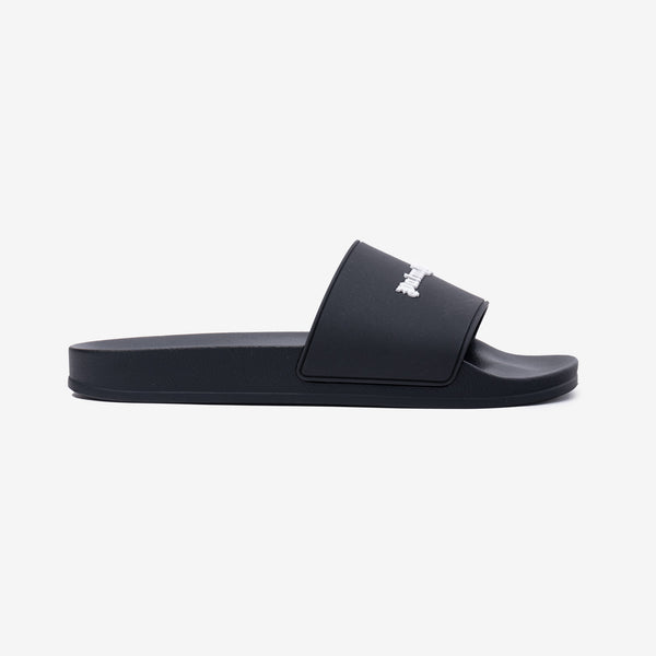 Palm Angels Mens Classic Logo Pool Slides in Black