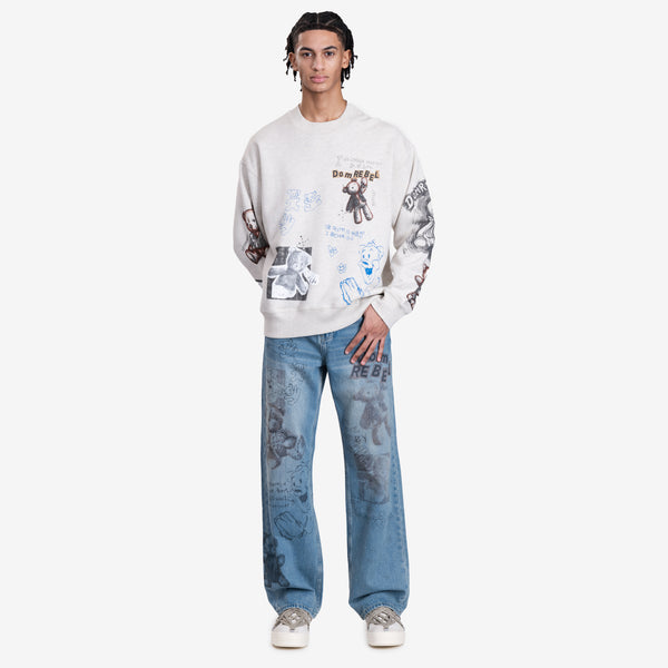Mens Dom Rebel Stuffy Sweatshirt in Ivory