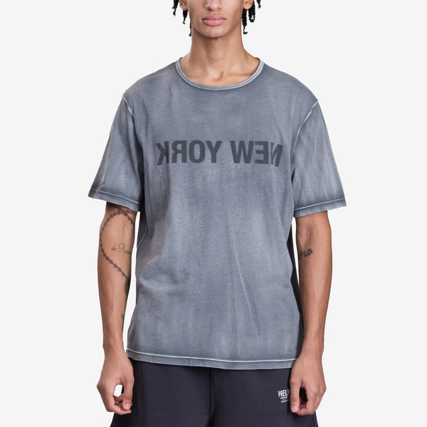 Helmut Lang Mens New York Garment T-Shirt in Gunmetal