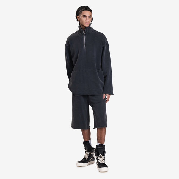 Helmut Lang Mens GD Upstate Quarter Zip Sweatshirt in Black