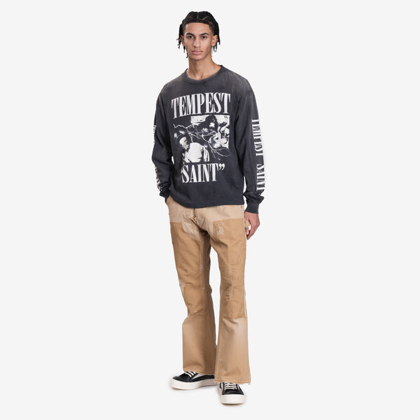 Saint Mxxxxxx Mens Tempest Long Sleeve T-Shirt in Black