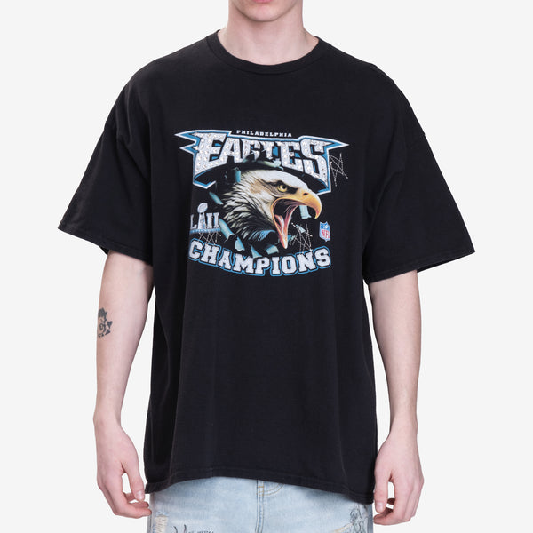 Domrebel Mens Eagles Vintage T-Shirt in Black