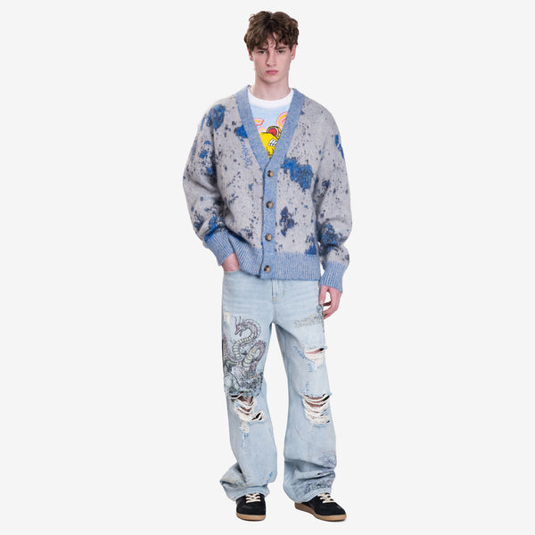 Domrebel Mens Create Cardigan in Blue