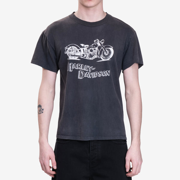 Earthling VIP Mens Harley Davidson Vintage T-Shirt in Black