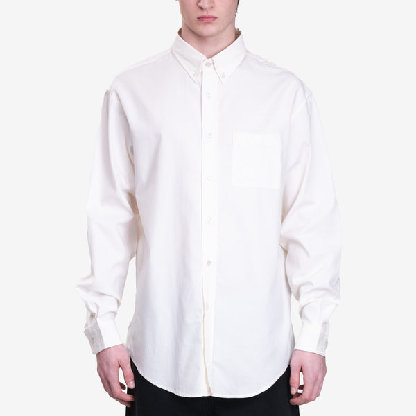 Drôle de Monsieur Mens La Chemise Oxford in White