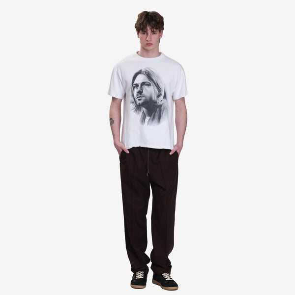 Earthling VIP Mens Kurt Cobain Vintage T-Shirt in White
