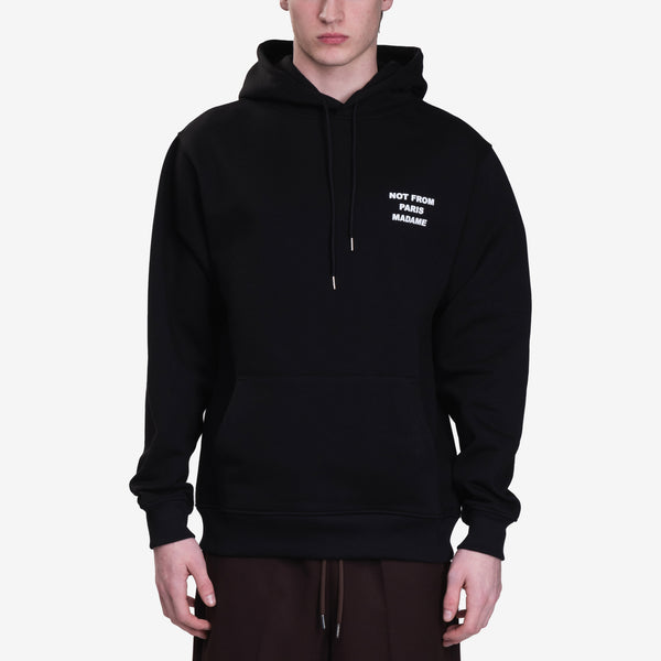 Drôle de Monsieur Mens Le Hoodie Slogan in Black