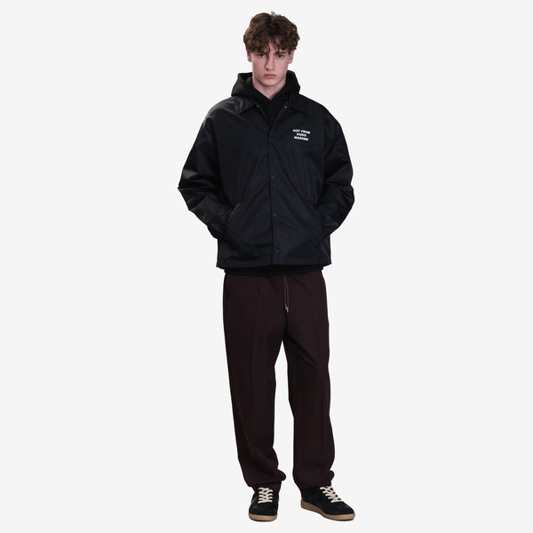 Drôle de Monsieur Mens Le Veste Slogan in Black