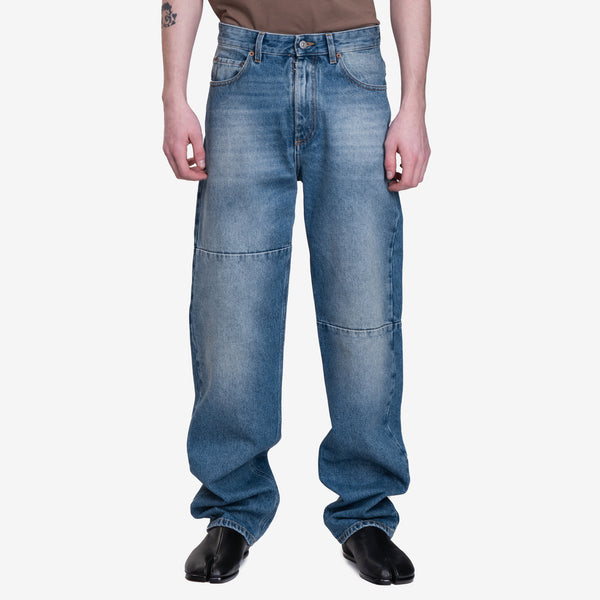 Maison Margiela MM6 Mens Tapered Jeans in Medium Blue