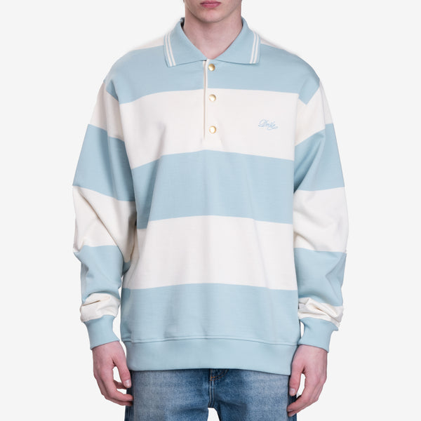 Drôle de Monsieur Mens Le Polo Drole Raye in Blue