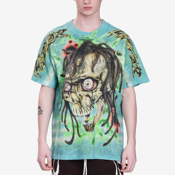 Capsule 11 - HELLSTAR Mens Green Dye T-Shirt in Green