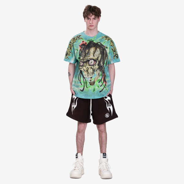 Capsule 11 - HELLSTAR Mens Green Dye T-Shirt in Green