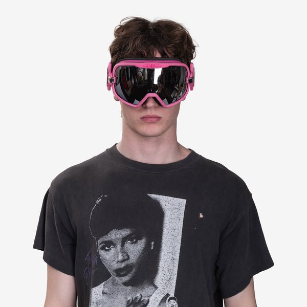 Chrome Hearts Silver Morning Ski Goggles in Pink