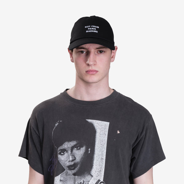 Unisex Drôle de Monsieur La Casquette Slogan in Black