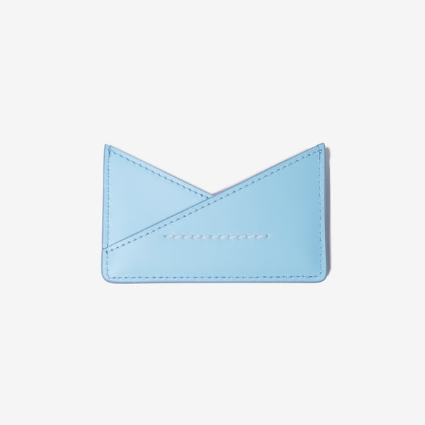 Maison Margiela MM6 Japanese 6 Card Holder in Blue Topaz