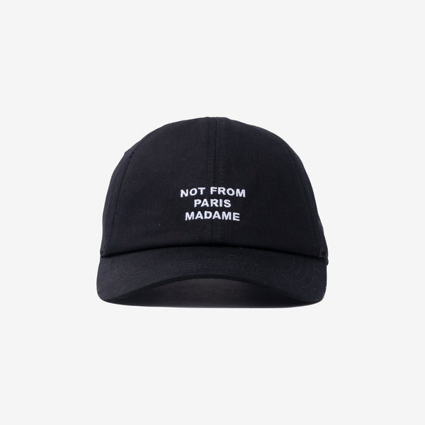 Unisex Drôle de Monsieur La Casquette Slogan in Black