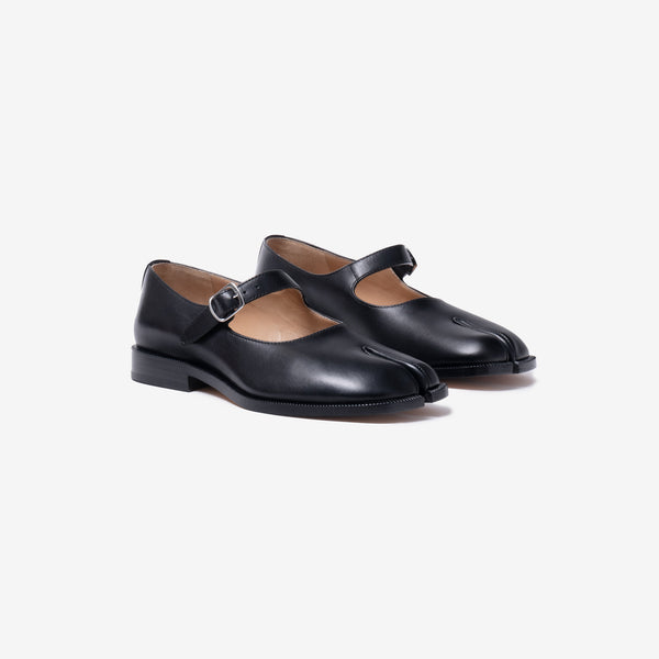 Womens Maison Margiela Tabi Mary-Janes in Black