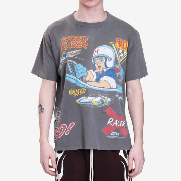 Earthling VIP Mens Speed Racer Vintage T-Shirt in Black