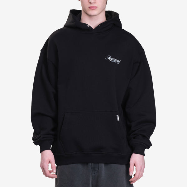 Mens Represent Clo Owners Club Script Hoodie in Black