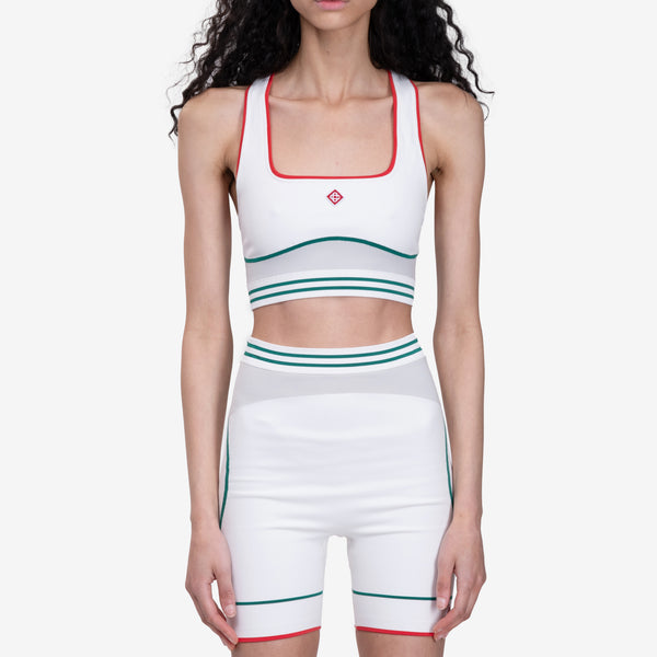 Womens Casablanca Paris Sports Bra in Off White