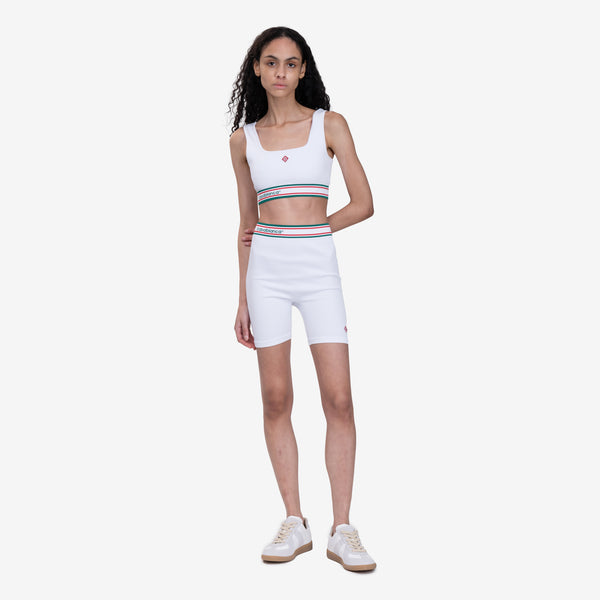 Womens Casablanca Paris Sports Shorts in White