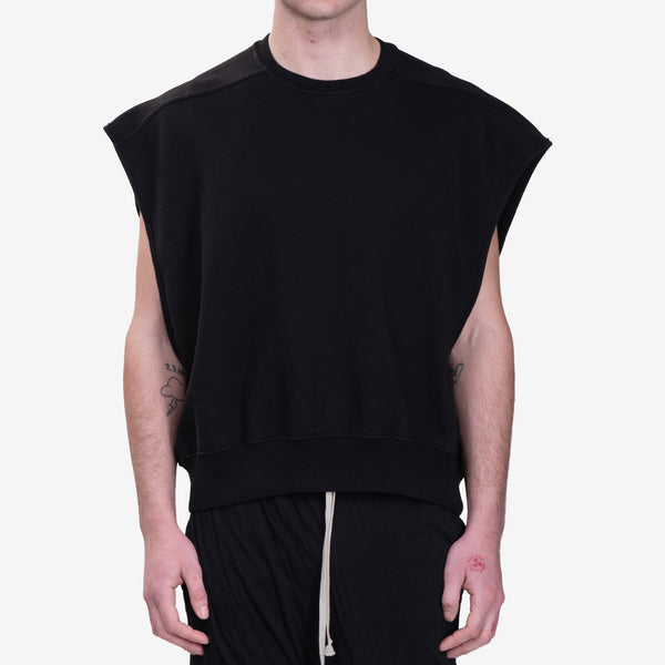 Mens Rick Owens DRKSHDW SS25 Hollywood Sleeveless Jumbo Tatlin Sweatshirt