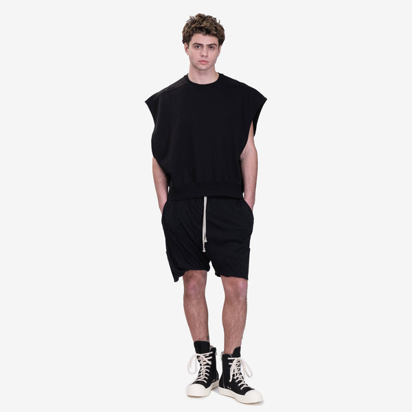 Mens Rick Owens DRKSHDW SS25 Hollywood Sleeveless Jumbo Tatlin Sweatshirt