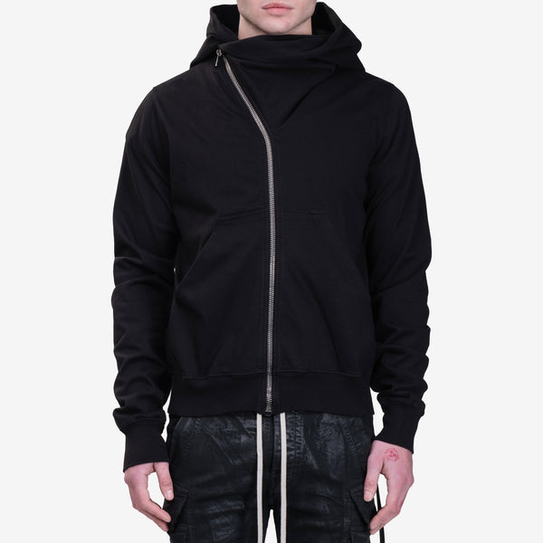 Mens Rick Owens DRKSHDW Hollywood Mountain Zip Hoody in Black