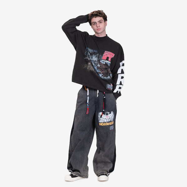 Mens RRR123 Rivington Roi Rebis - It Was Written LS T-Shirt in Black