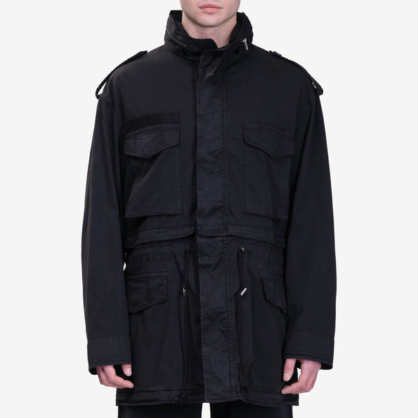 Mens Helmut Lang Dissected Field Jacket in Black