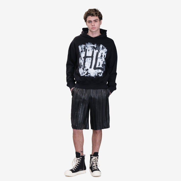Mens Helmut Lang Scribble Hoody in Black