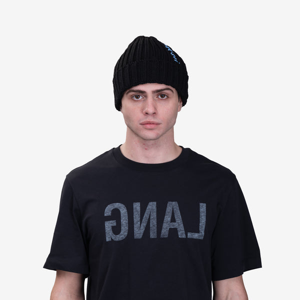 Unisex MARNI Mending Cable Knit Beanie in Black