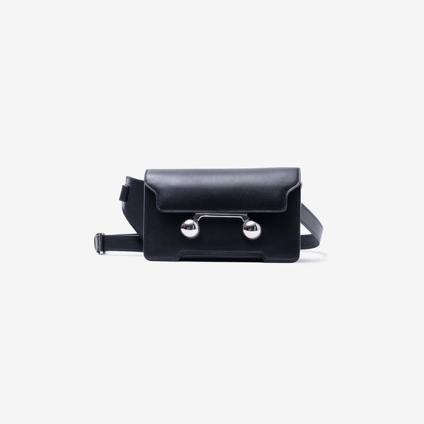 MARNI Trunkaroo Crossbody Bag in Black Leather