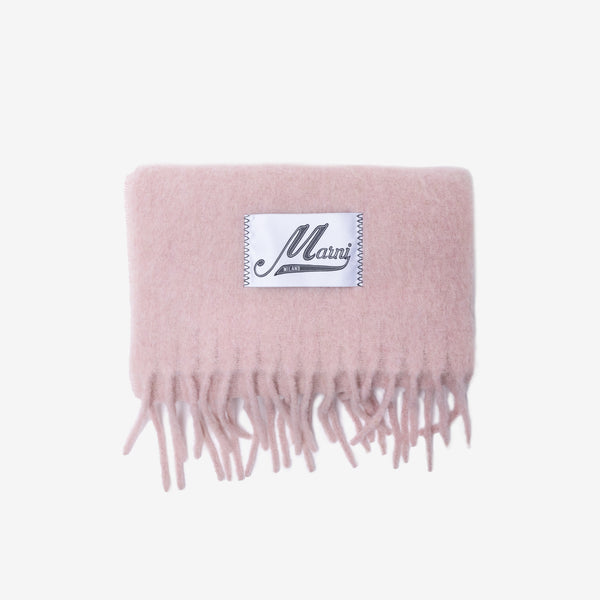 MARNI Brushed Alpaca Magnolia Scarf 