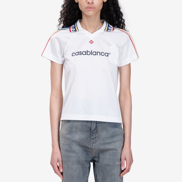 Womens Casablanca Paris Football SS Shirt in Off White