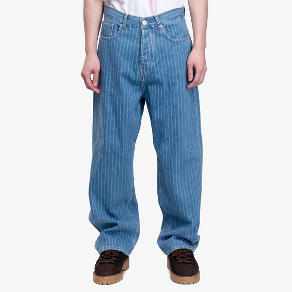Drôle de Monsieur Mens Le Jean Baggy Rayures in Light Blue
