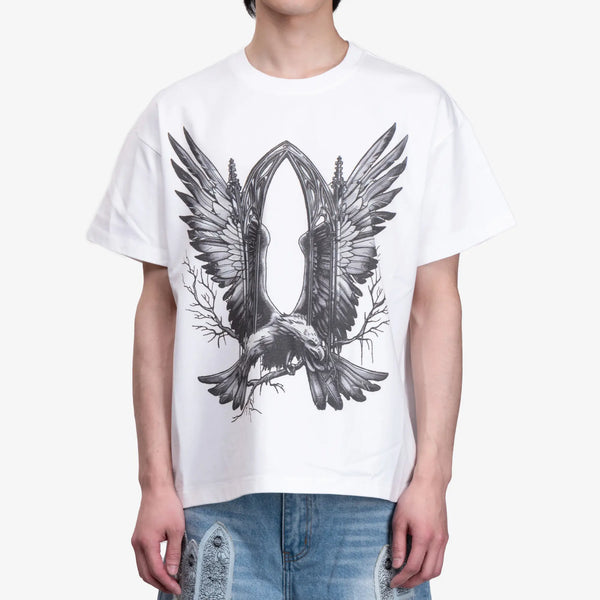 Who Decides War Mens Soaring Window T-Shirt in Cloud