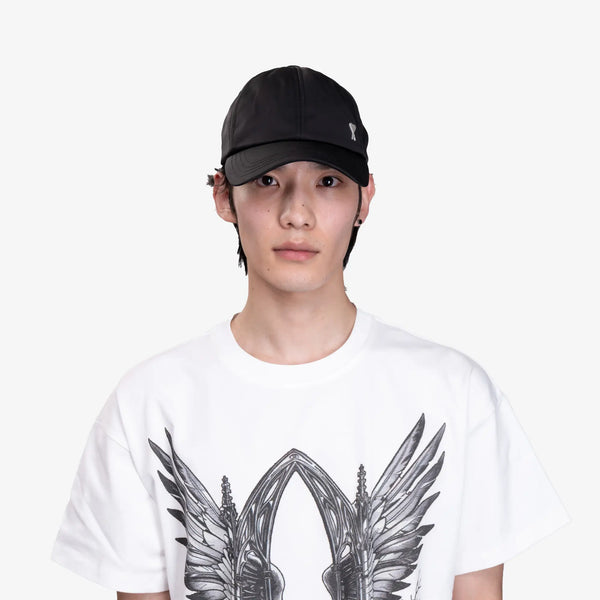 AMI Paris Unisex Nylon ADC Studs Cap in Black