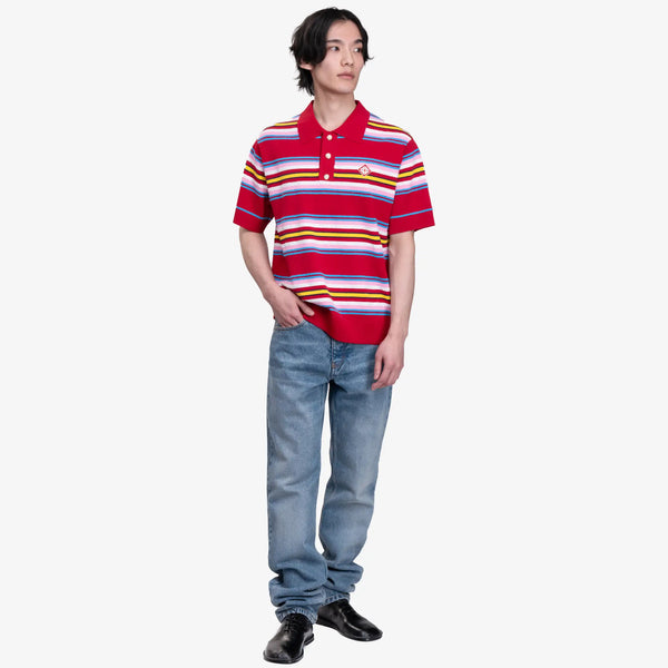 Casablanca Paris Mens Oversized Stripe Polo in Multi
