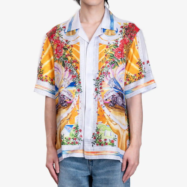 Casablanca Paris Mens La Tournade de Rose Cuban SS Shirt in Multi