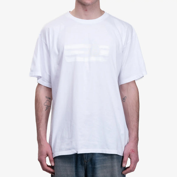 Maison Margiela MM6 Mens Smear Logo T-Shirt in White