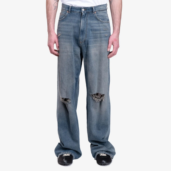 Ripped Wide Leg Jeans