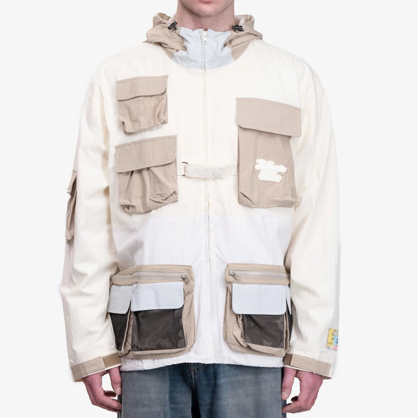 Kidsuper Mens Ten Pocket Tech Jacket in Cream