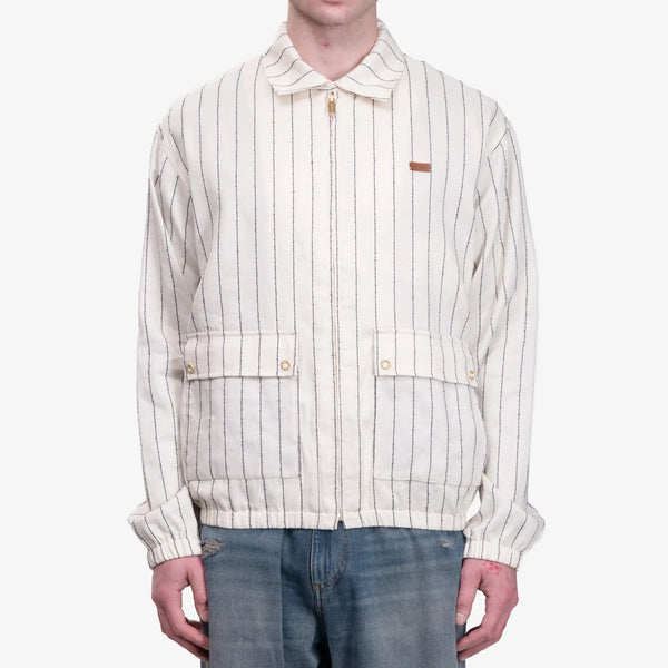 Drôle de Monsieur Mens Le Blouson Drôle Rayures in Ecru