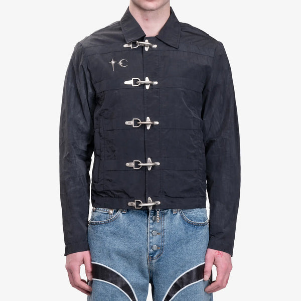 Thug Club - Mens Scarred Bio Soldier Jacket in Black